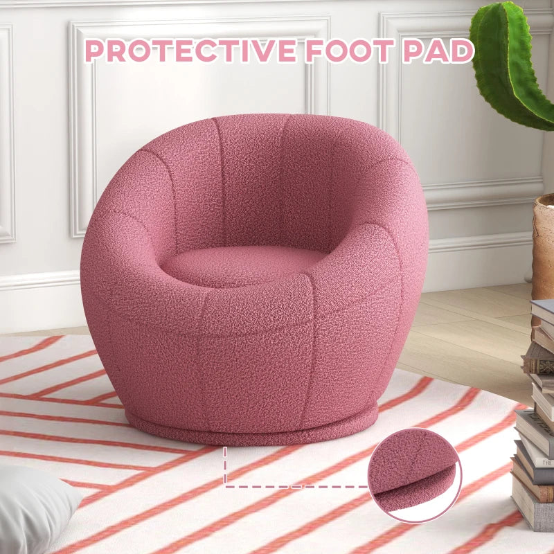 Modern Pink Swivel Armchair for Living Room, Bedroom, Home Office