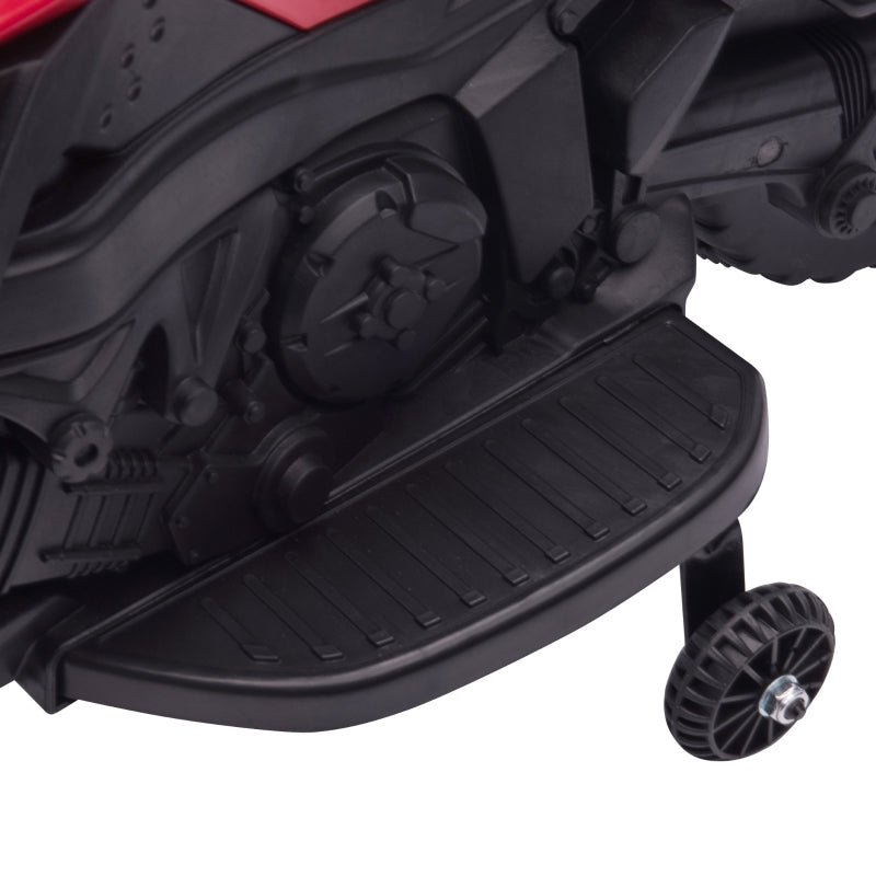 Red Kids Electric Motorbike 6V Ride-On Motorcycle with Lights & Sounds