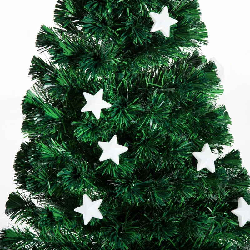 5FT Green Fibre Optic Christmas Tree with LED Lights