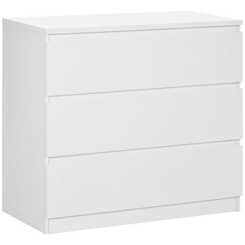 White 3-Drawer Storage Chest for Bedroom and Living Room