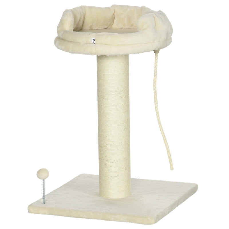 Cat Tree with Sisal Scratching Post - Cream