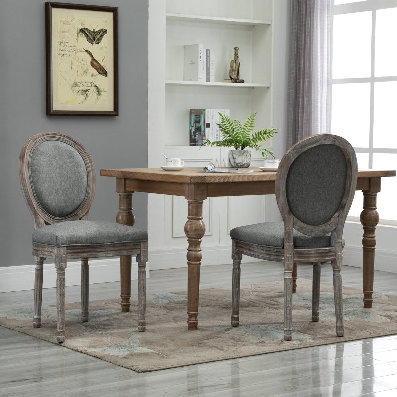 French-Style Dining Chairs Set, Vintage Traditional Design