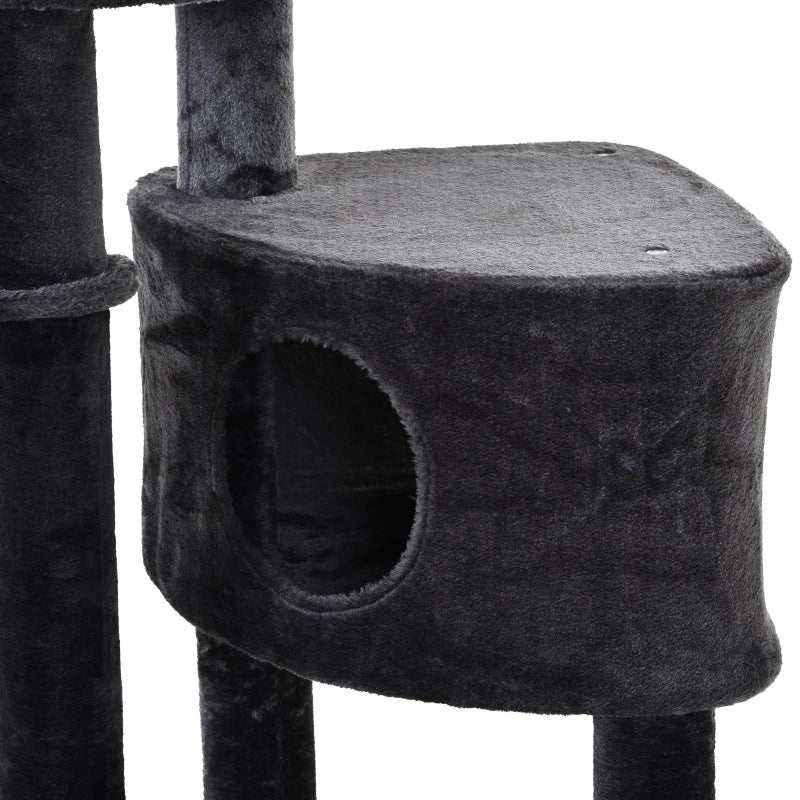 Cat Tree Hammock Tower - Grey 5-Tier Pet Furniture