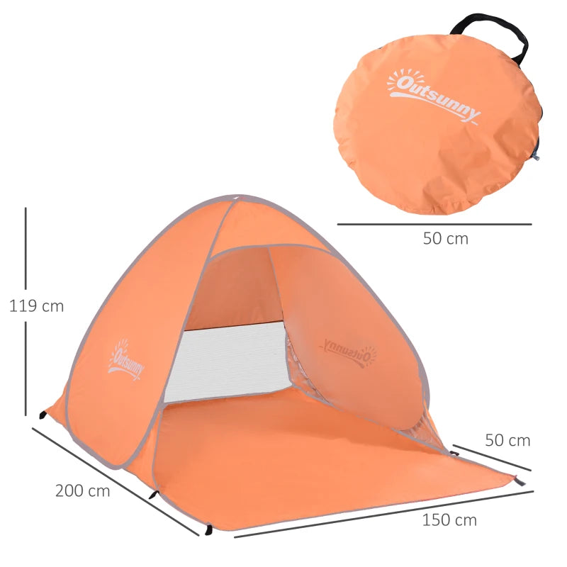 Orange 2-Person UV Pop-Up Shelter