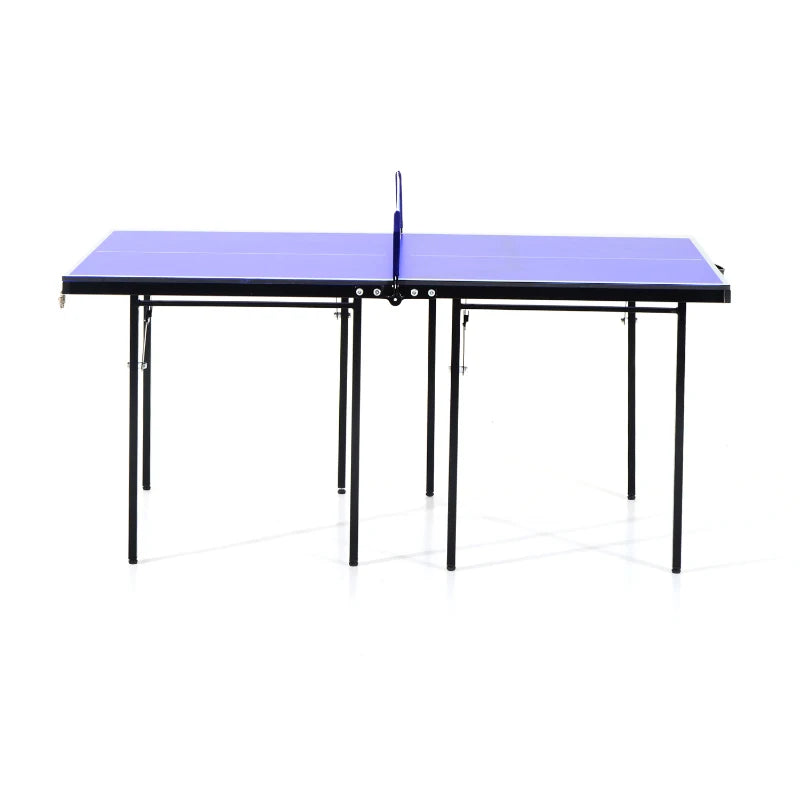 Blue Folding 5ft Mini Table Tennis Ping Pong Set