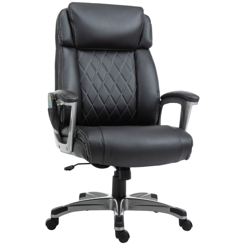 Black High Back Massage Office Chair with Vibration & Armrest