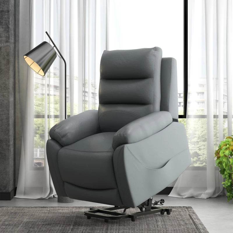 Grey Electric Power Lift Recliner Chair with Massage for Elderly