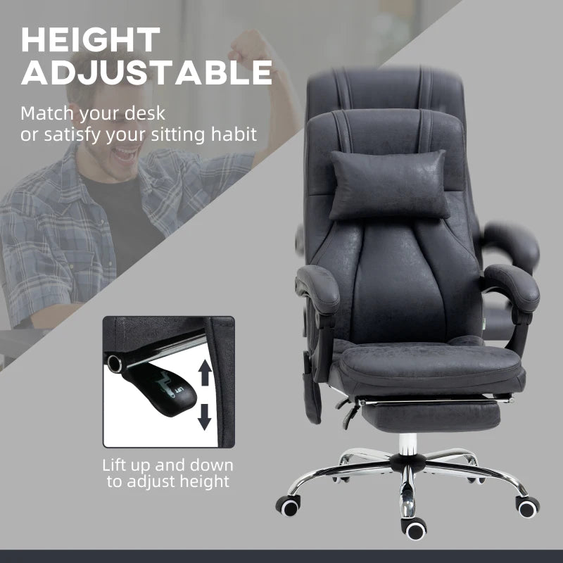 Office Chair with Lumbar Massage and Reclining Feature