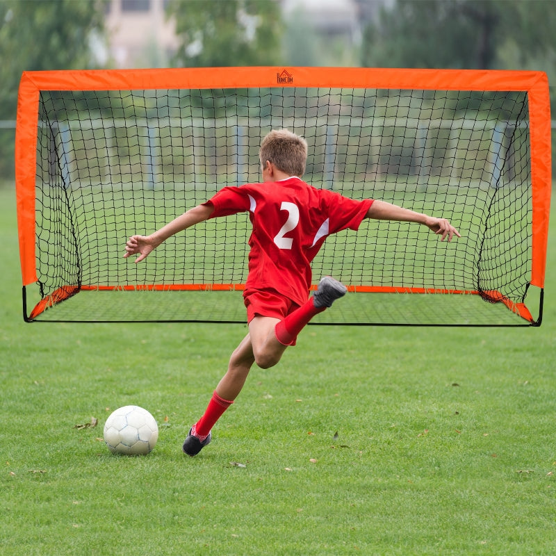 Orange Foldable 6x3 ft Soccer Goal Net Set - 2 Pack