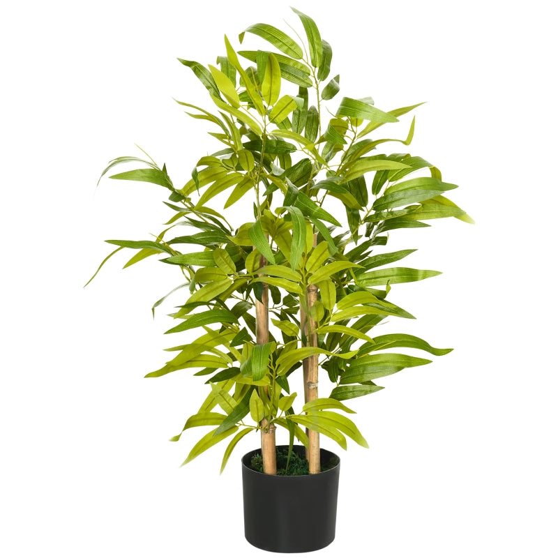 Green Bamboo Tree in Pot - Indoor Outdoor Decor, 15x15x60cm