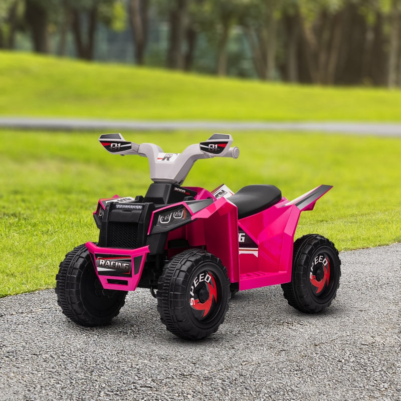 6V Pink Quad Bike for Toddlers, Wear-Resistant Wheels, Ages 18-36 Months