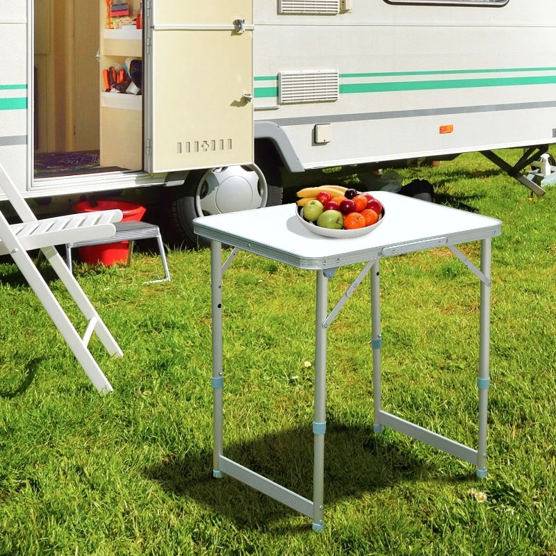 Silver Foldable Patio Picnic Table