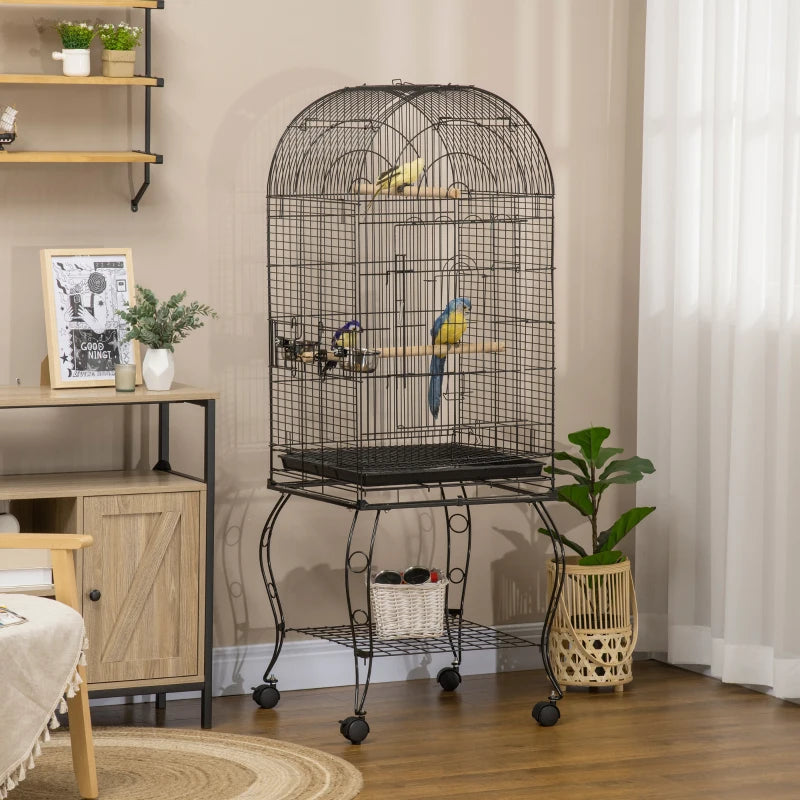 Pet Bird Cage with Wheels and Perch - 1.53m Height