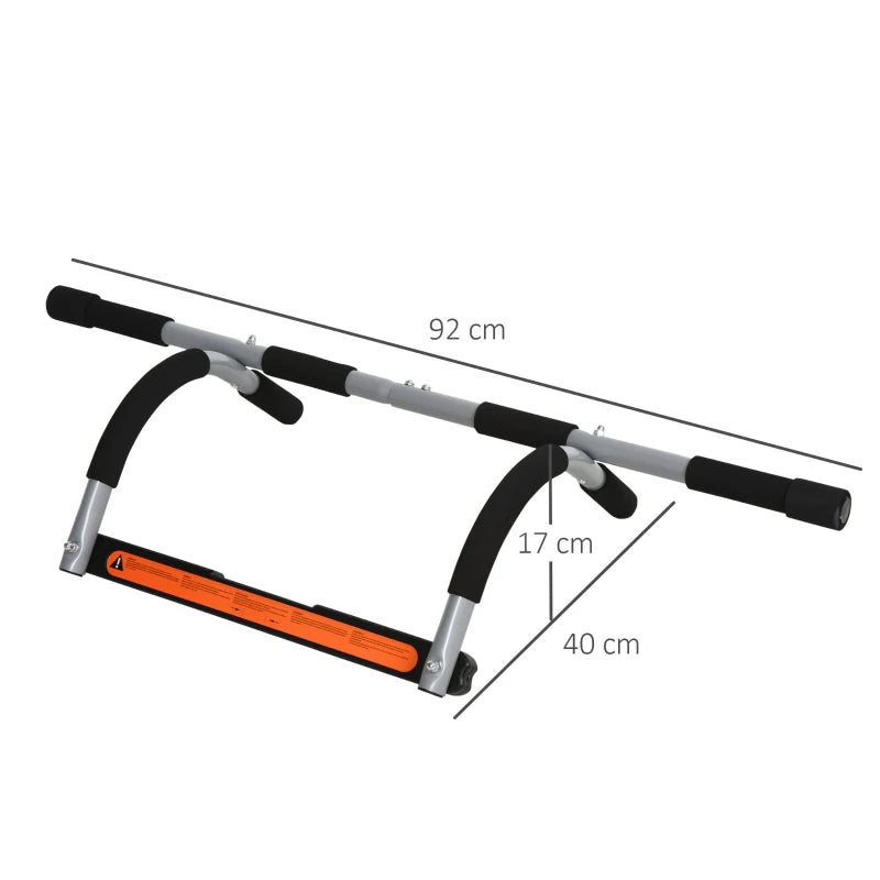 Black Doorway Pull-Up Bar for Home Gym Upper Body Workout