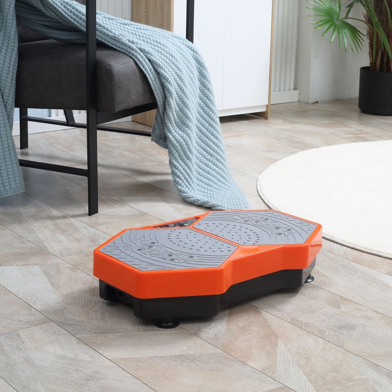 Orange & Grey Vibration Plate with Remote Control and Resistance Bands