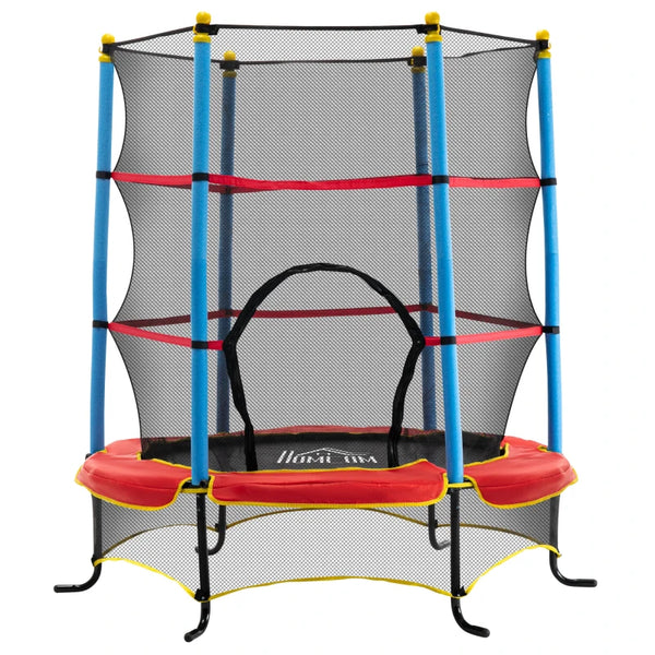Blue Kids Trampoline with Safety Net, Ages 3-6