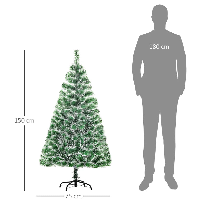 5FT Green Artificial Christmas Tree with Metal Stand