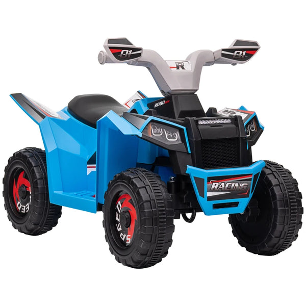 Blue 6V Quad Bike for Toddlers, Wear-Resistant Wheels, Forward Backward Function