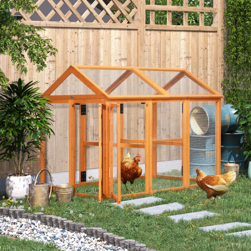 Wooden Chicken Run & Coop Combo - Large, Wood Effect