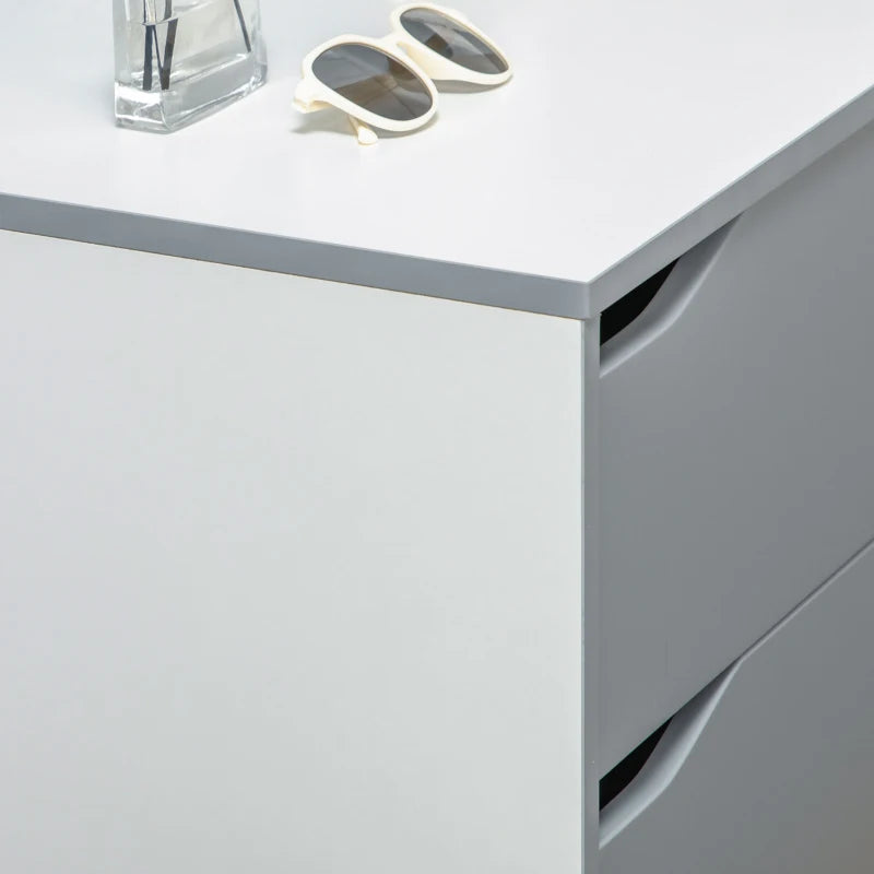 Grey 3-Drawer Storage Cabinet with Pine Wood Legs, 75x42x75cm