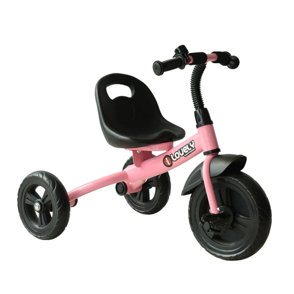 Kids Pink 3-Wheel Toddler Tricycle for Ages 1.5-4