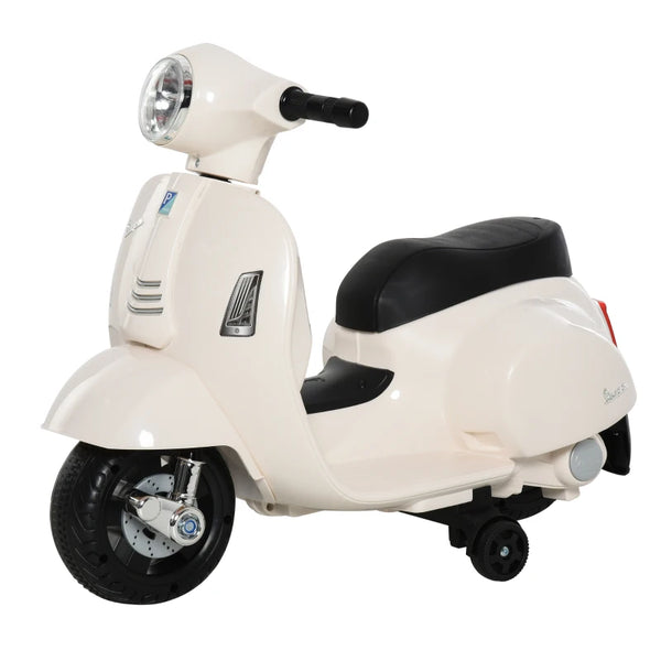 White Vespa Licensed 6V Kids Electric Motorbike Ride On