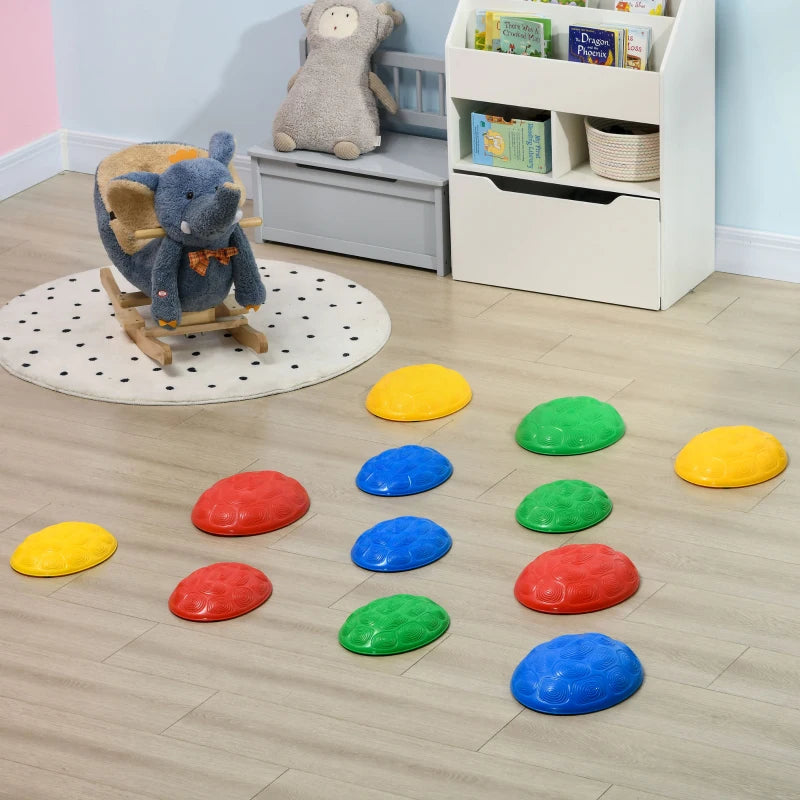 Colorful Kids Stepping Stones Set with Non-Slip Mats