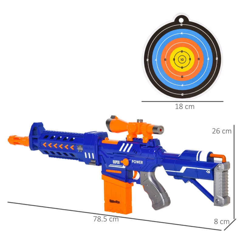 Foam Blaster Shooter with 20 Soft EVA Darts - Blue