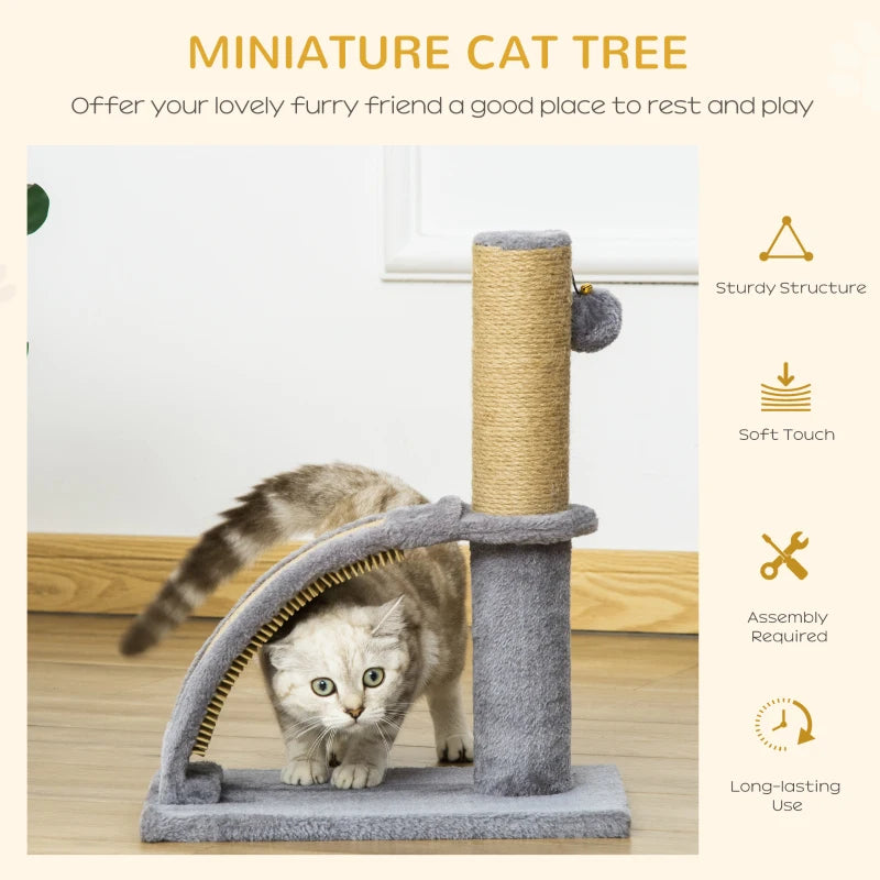 Cat Tree Climbing Activity Center with Scratching Board - Gray