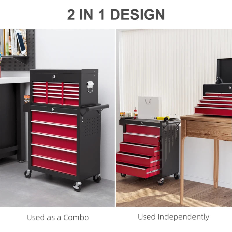 Red 19-Drawer Rolling Tool Chest