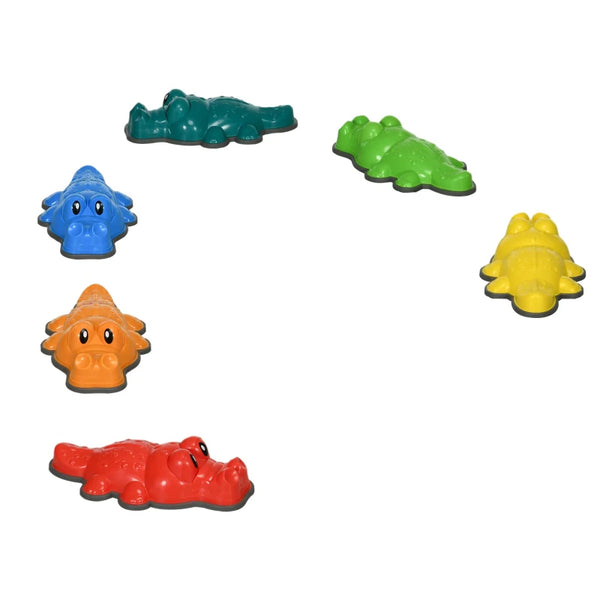 6PCs Crocodile Kids Stepping Stones Set - Sensory Toys with Anti-Slip Edge