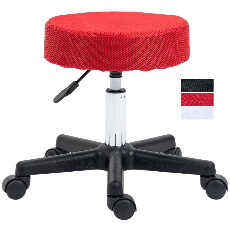 Black Hydraulic Swivel Salon Stool with 3 Seat Covers