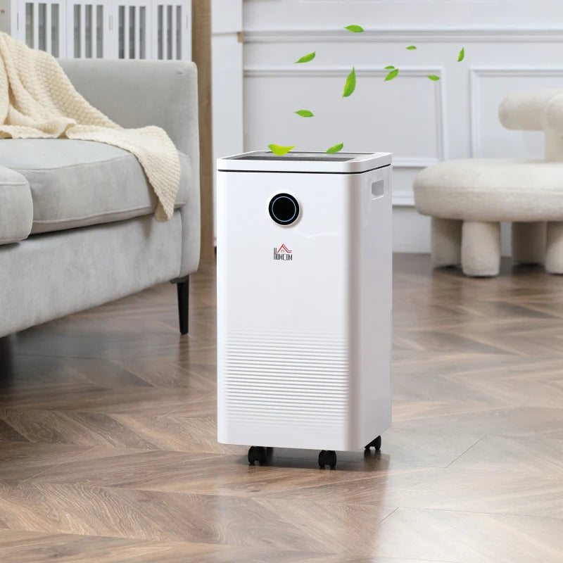 10L Dehumidifier: Digital Display, Intelligent Mode, 24H Timer, White