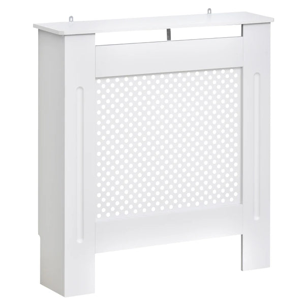 White Painted Wooden Radiator Cover - Modern Home Furniture (Small)