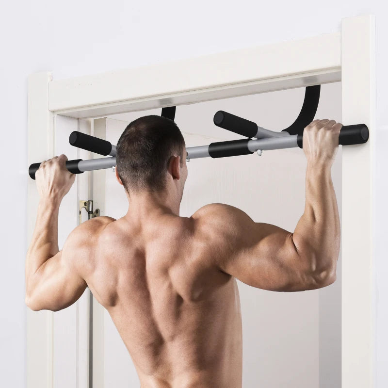 Black Doorway Pull-Up Bar for Home Gym Upper Body Workout