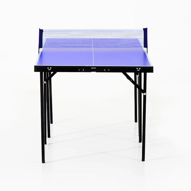 Blue Folding 5ft Mini Table Tennis Ping Pong Set