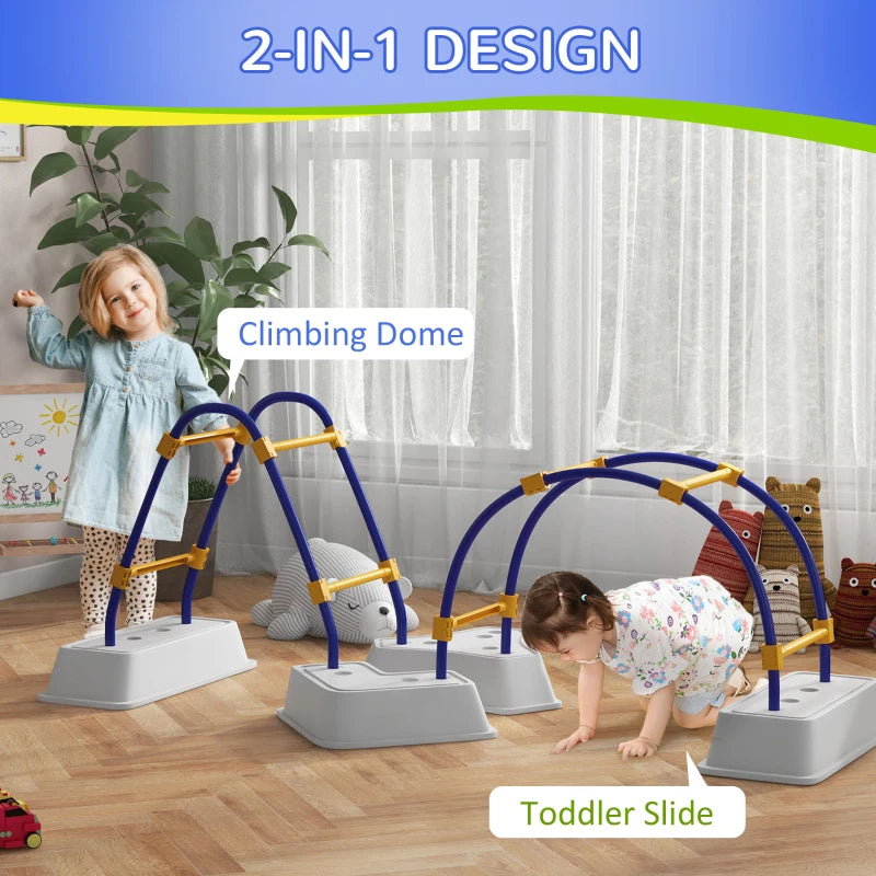 Blue Kids Climbing Arch Triangle Climber - Indoor Outdoor Play - Ages 3-6