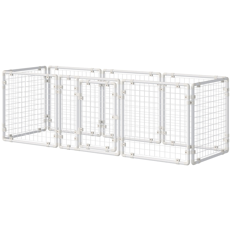 Large Grey Rabbit Hutch with Door and Divider