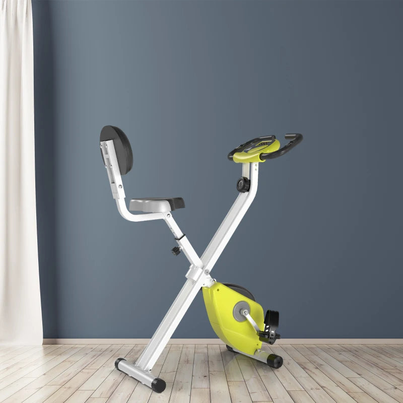 Black Folding Exercise Bike with 8-Level Magnetic Resistance