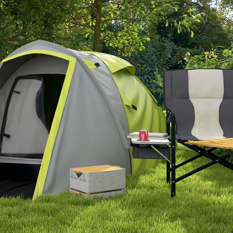 Yellow/Grey 2-Person Dome Tent with Front Porch and Accessories