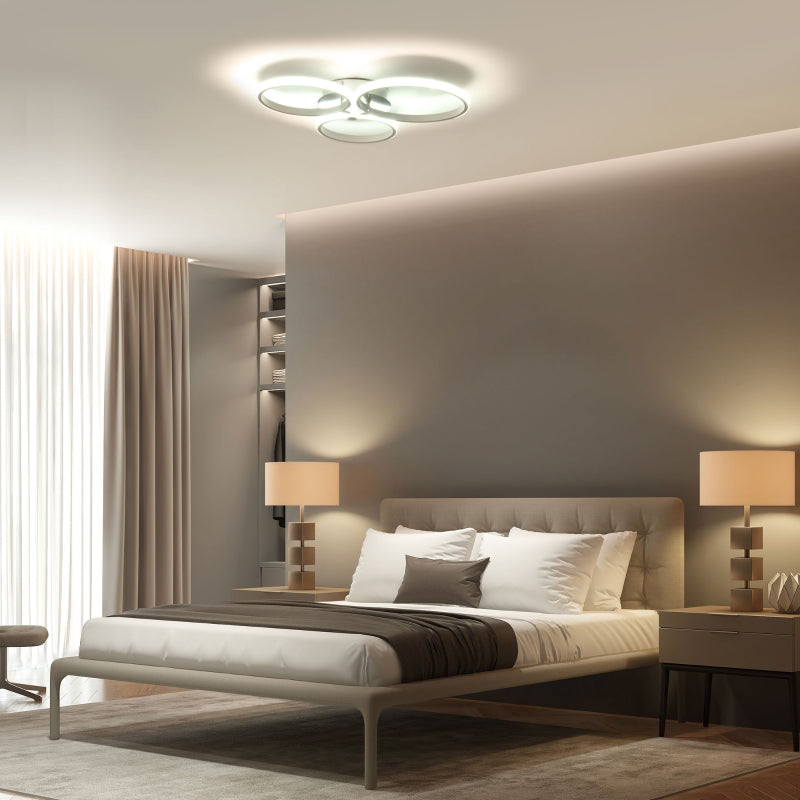 Modern LED Ceiling Light - Three Circle Design (White)