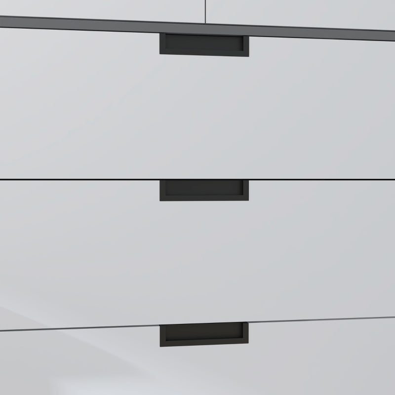 Grey 2-Door Wardrobe with Drawers and Hanging Rod for Bedroom