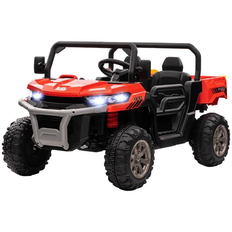 Red 12V Two-Seater Kids Electric Ride-On Car with Remote Control