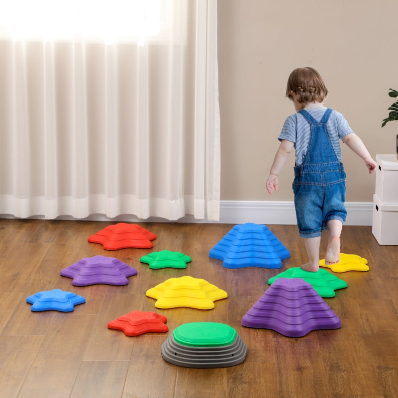 Starfish Balance Stones Set for Kids, 11-Piece Obstacle Course Kit - Indoor & Outdoor Sensory Play