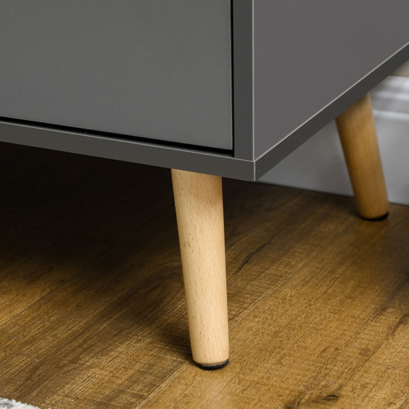 Dark Grey Modern Kitchen Sideboard with Double Doors and Drawers