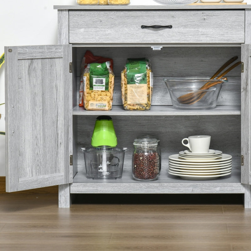 Grey Farmhouse Sideboard Storage Cabinet for Living Room