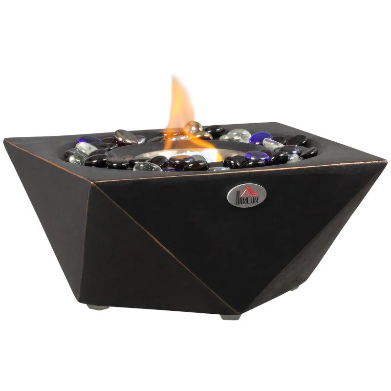 Black Concrete Tabletop Bioethanol Fireplace - 0.4L Tank