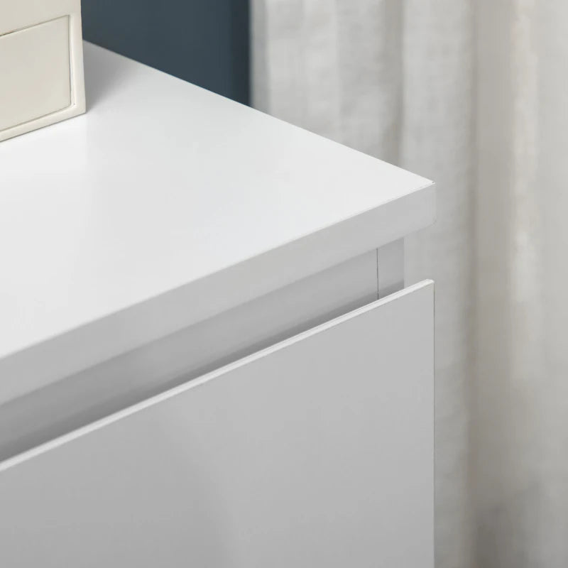 White 3-Drawer Storage Chest for Bedroom and Living Room