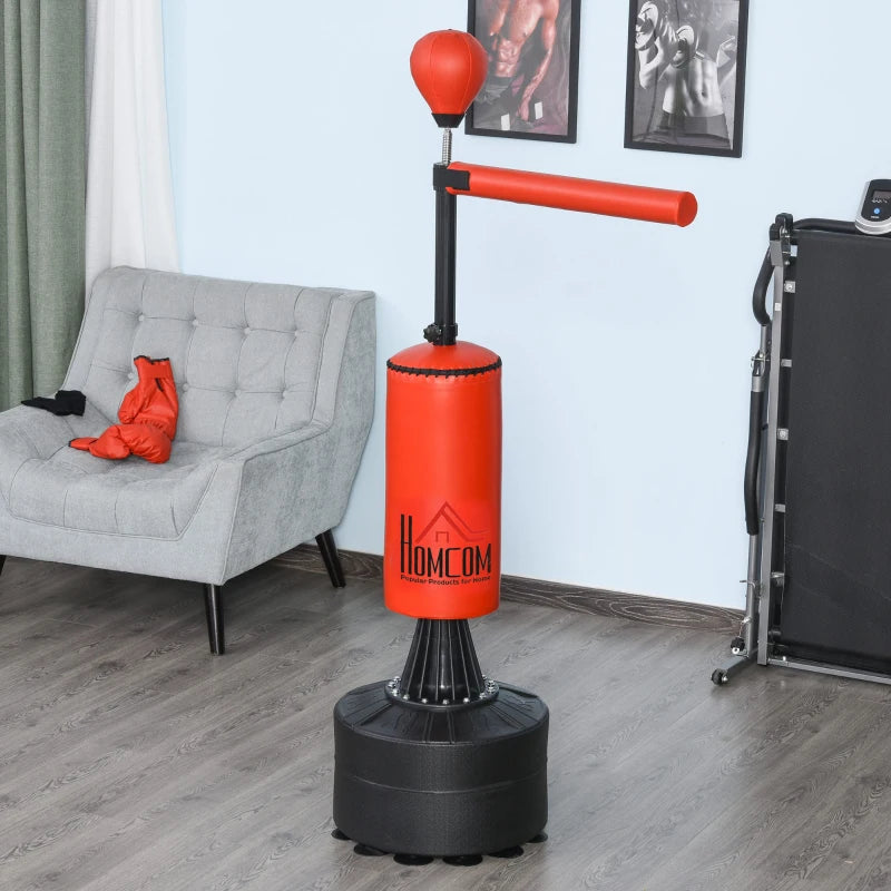 Adjustable 3-IN-1 Freestanding Boxing Punch Bag Stand - Black