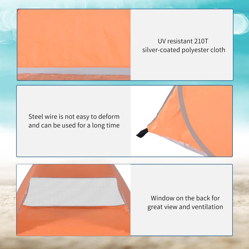 Orange 2-Person UV Pop-Up Shelter